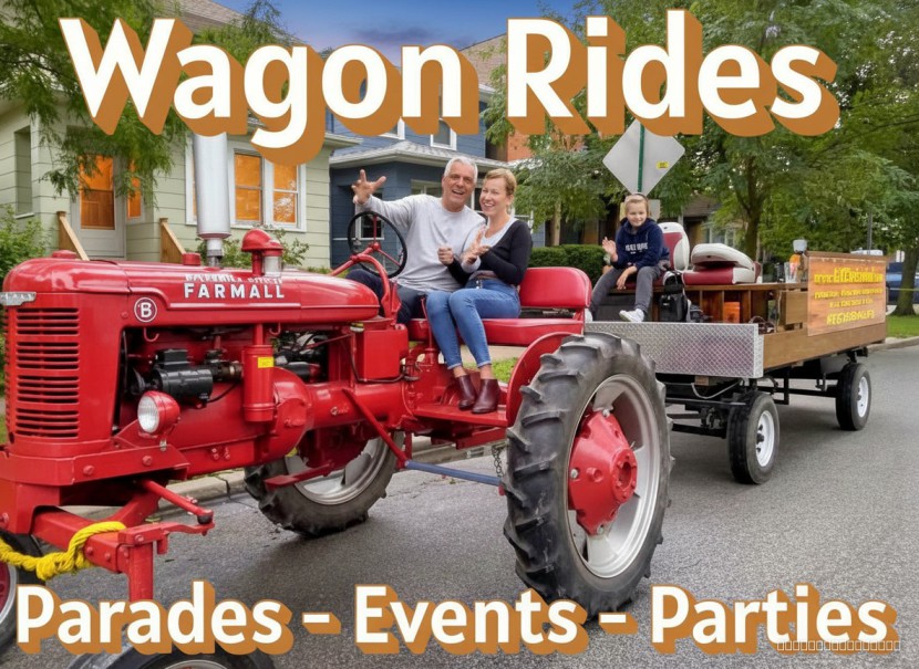 Jaguar Convertible (seasonal) and Tractor Wagon set up is available year round for Chicago Entertainment Rental, Chicago Event Rental, Chicago Party Rental, and can be used for promotional needs like Chicago Parades!  Corporate Events, Municipal Events!